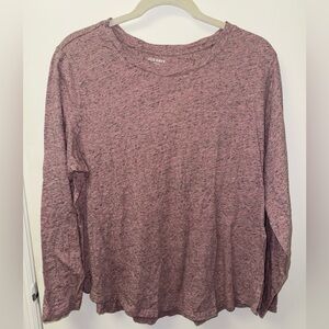 Old Navy Heathered Pink Long Sleeve Top